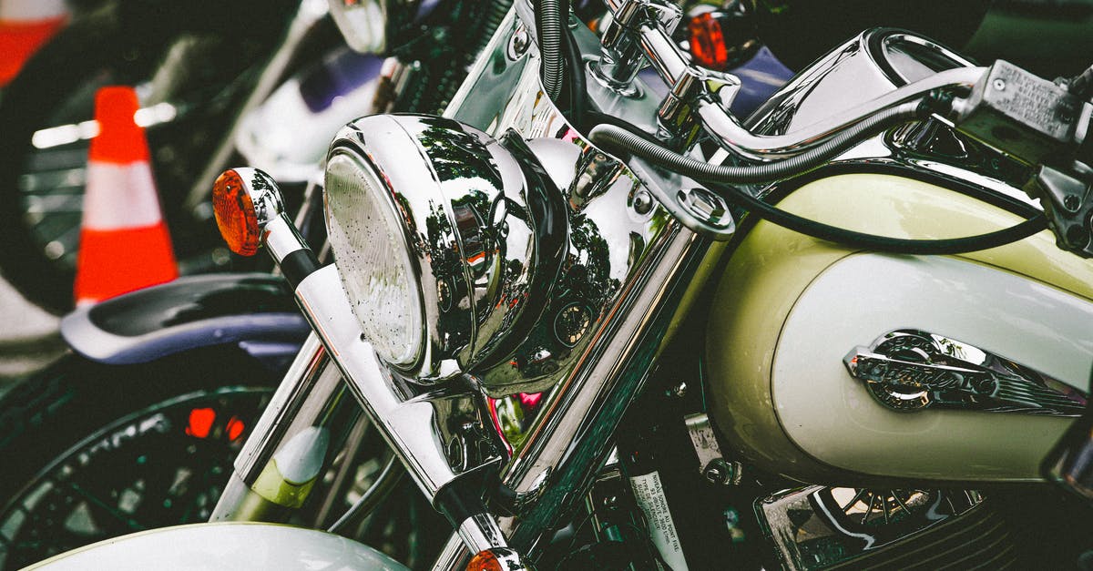 A close up of a motorcycle
